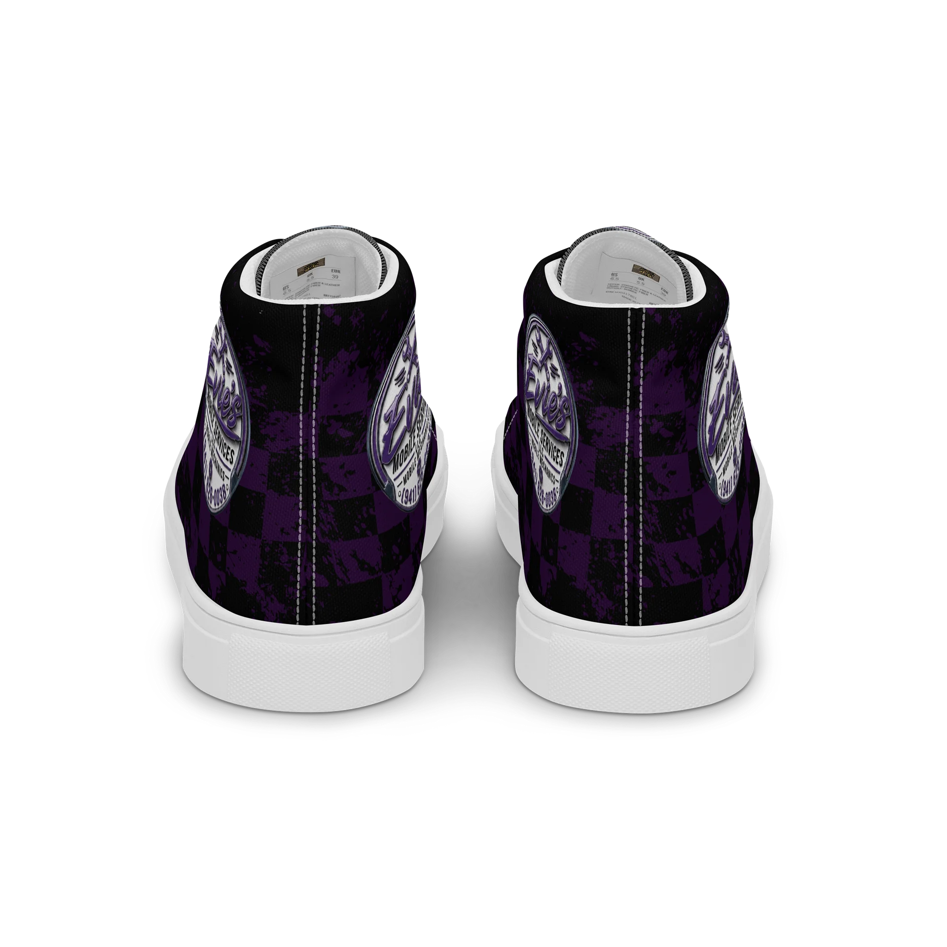 Evie’s Mobile Services Logo High Tops product image (4)