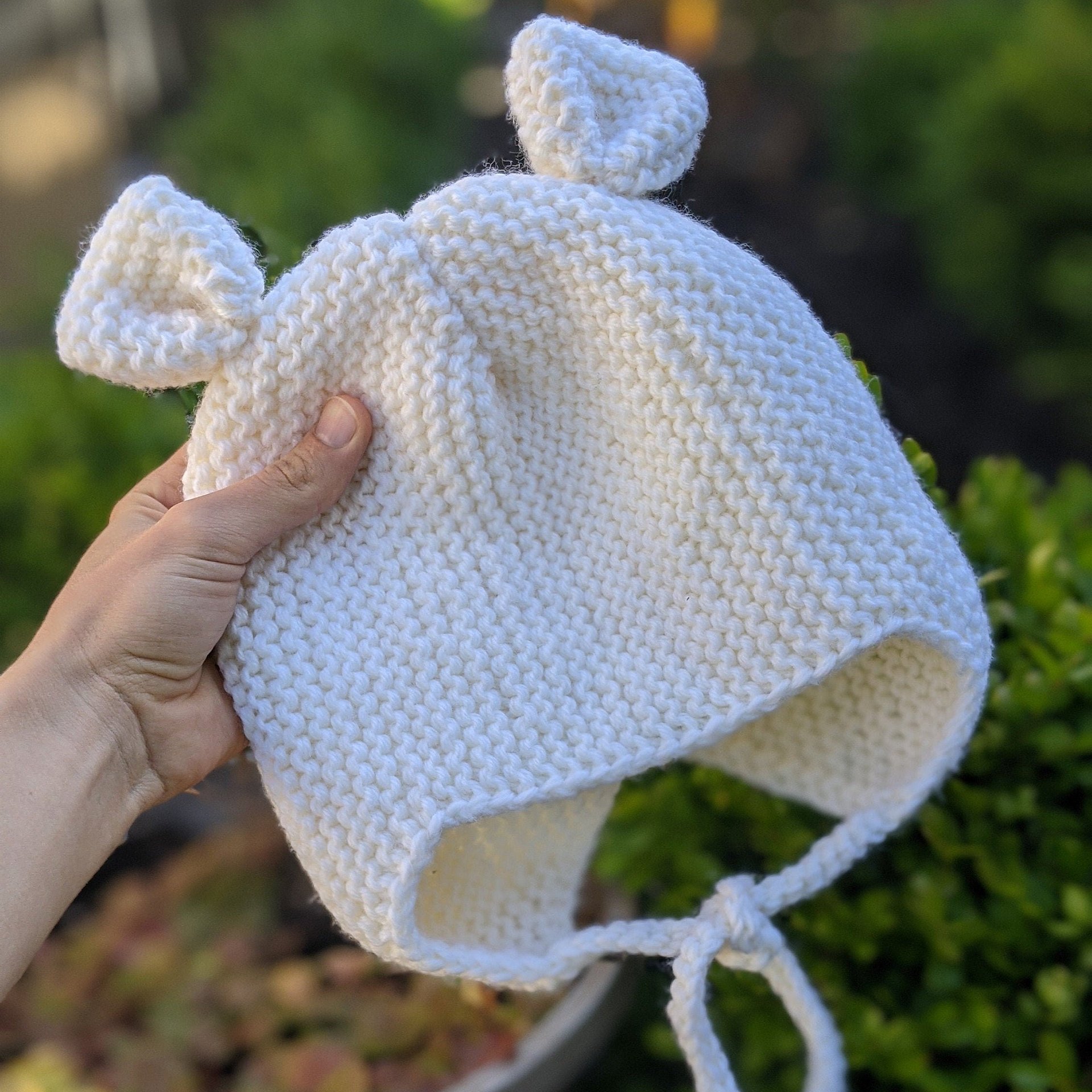 Teddy Bear Baby Knit Hat Pattern product image (5)