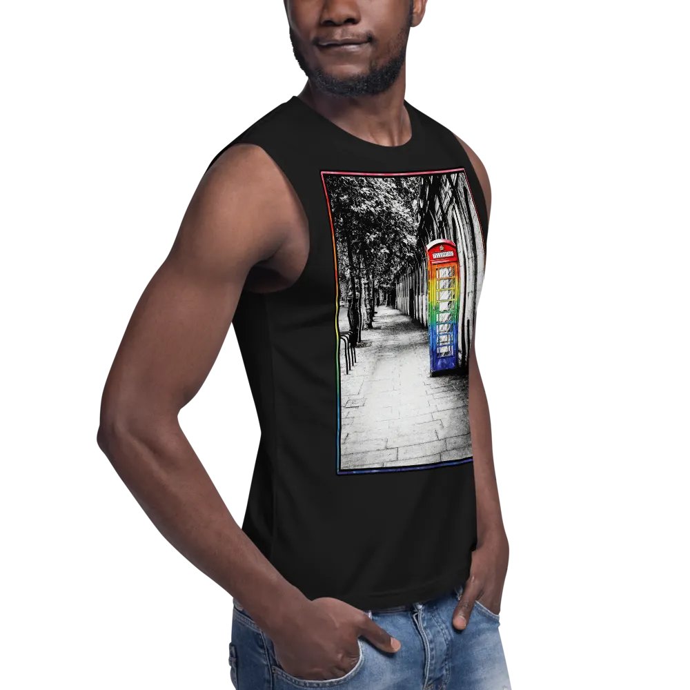 British Telephone Box - LGBTQ Pride Design Muscle Tank product image (9)
