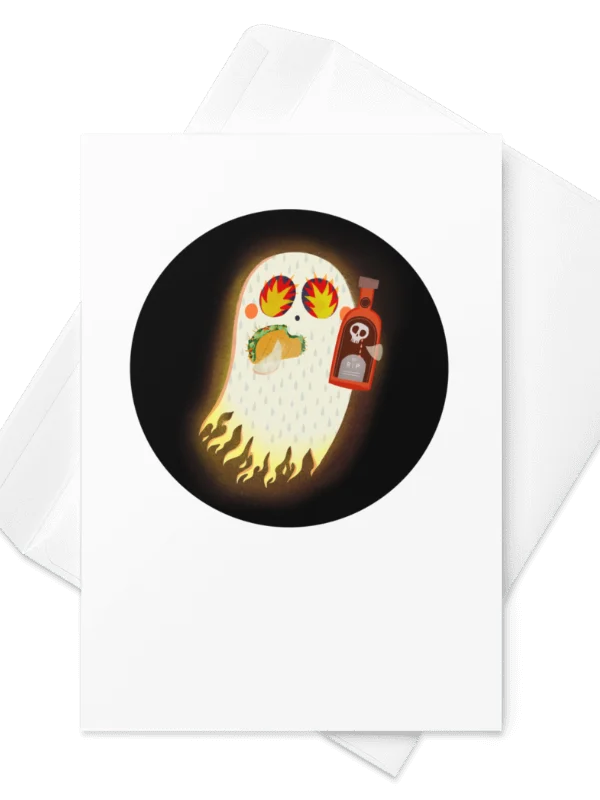 Little Ghost Hot Sauce - Greeting Card product image (2)