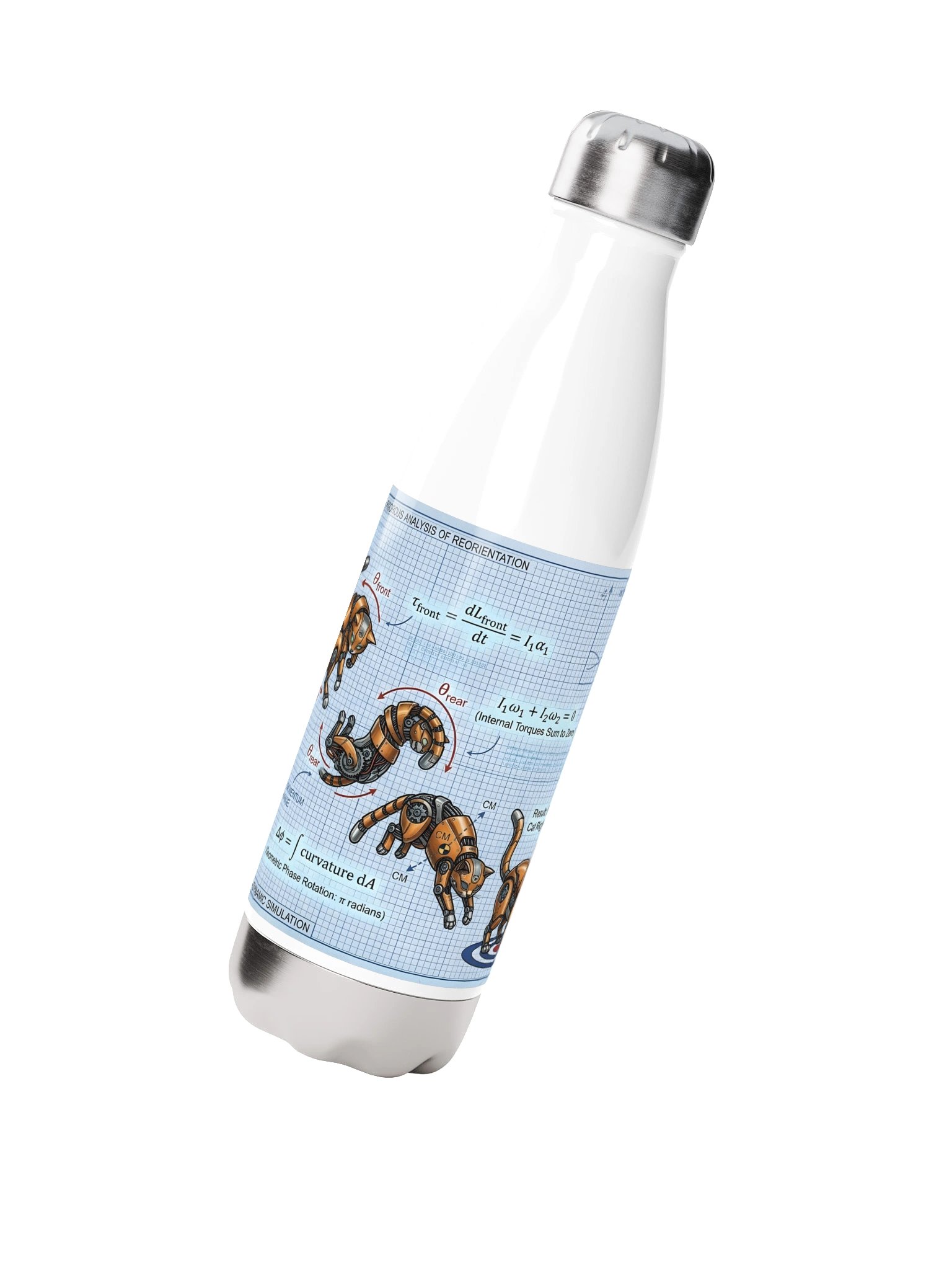 Cyborg Cat Aerial Dynamics Water Bottle product image (2)