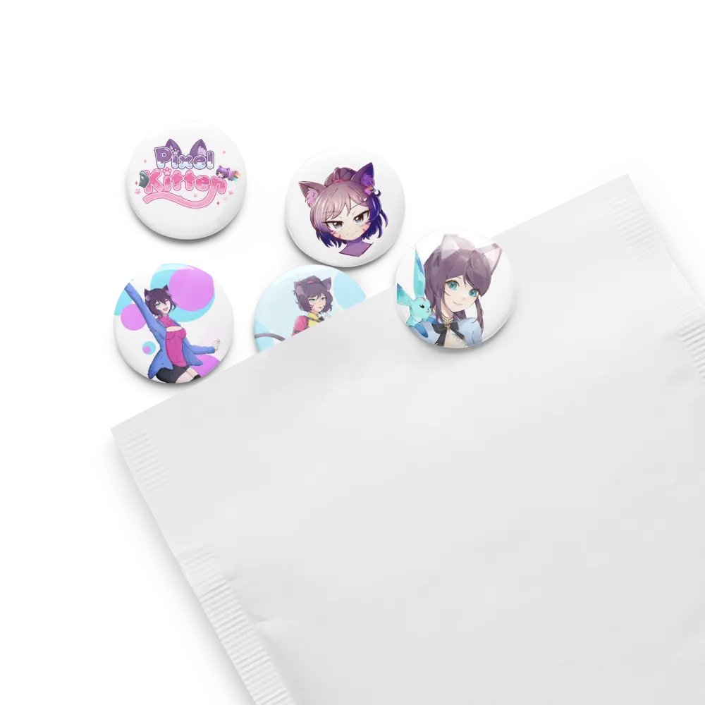 Pixel Kitten Pin Button Set product image (13)