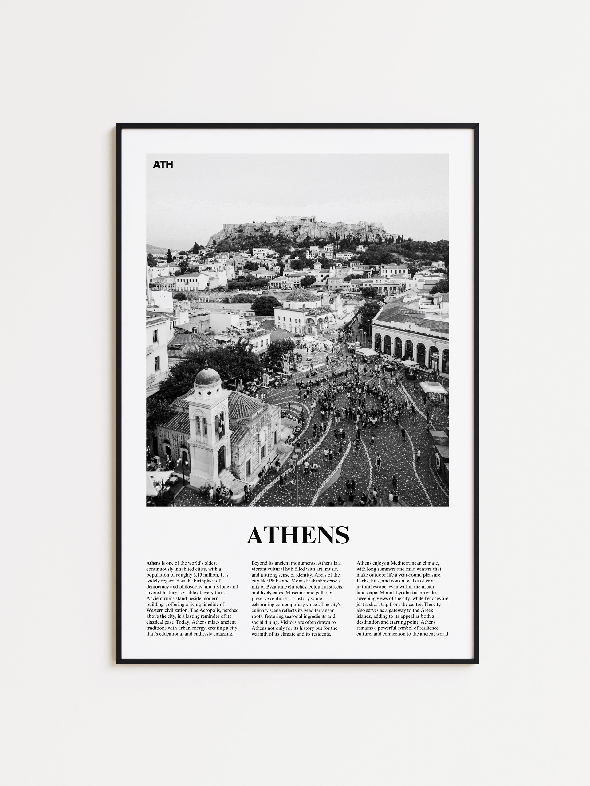 Athens 01 Newspaper Poster | Framed product image (1)