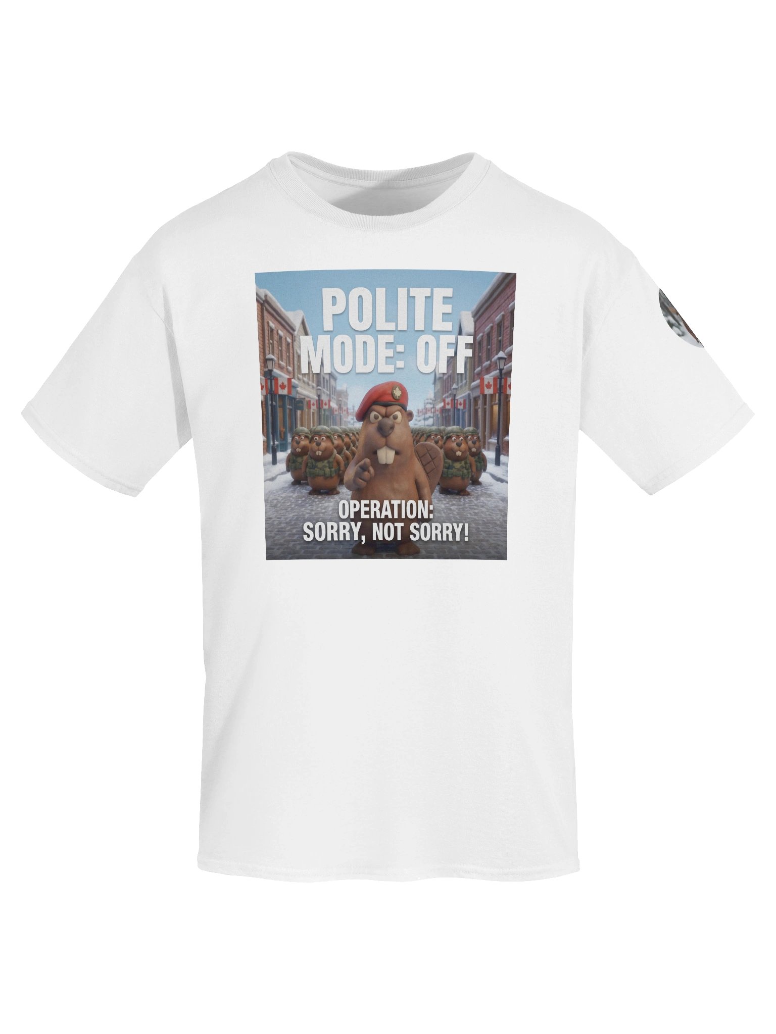Polite Mode: Off | Command Center Heavyweight Tee (White) product image (7)
