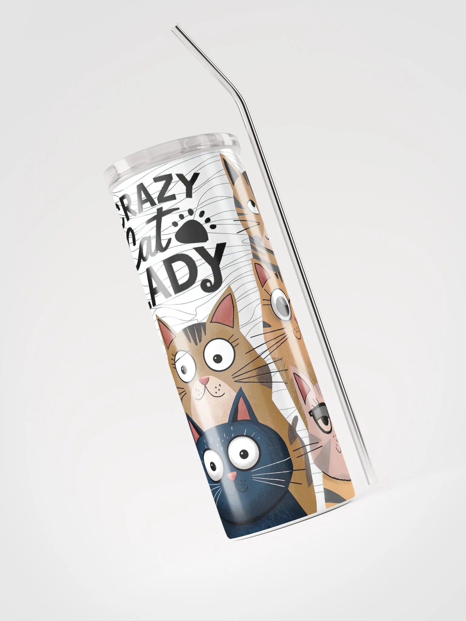 Crazy Cat Lady Stainless Steel Tumbler product image (3)