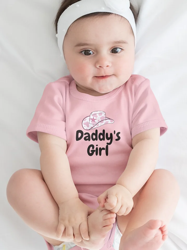 Daddy’s Girl Cowboy Hat Onesie - Country Western Baby Outfit - Pink Cowgirl Baby Clothes - Gift for New Dad product image (1)