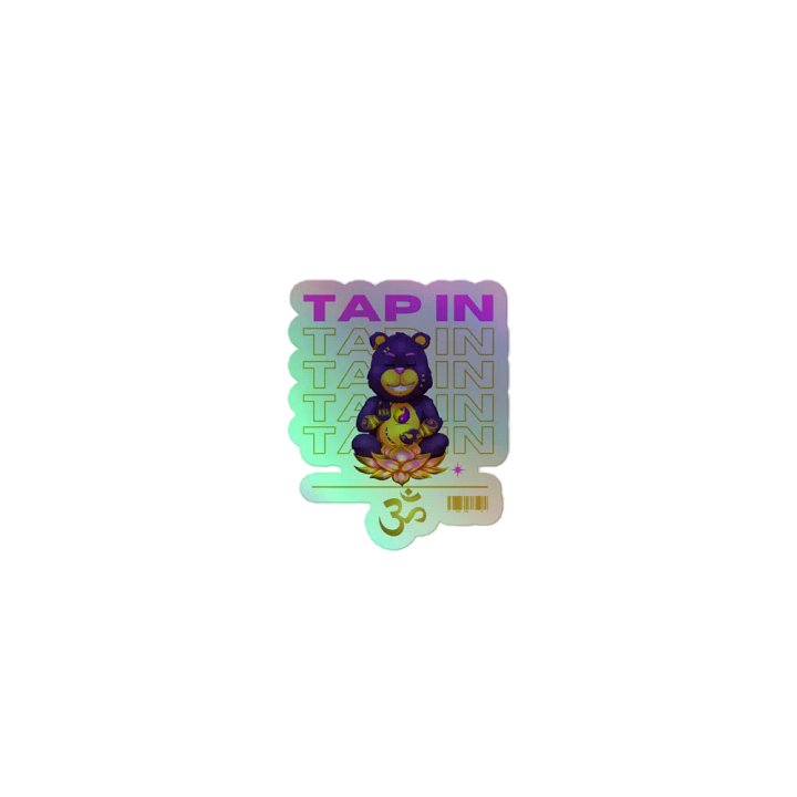 Zen Bear Holographic Sticker Sheet product image (1)