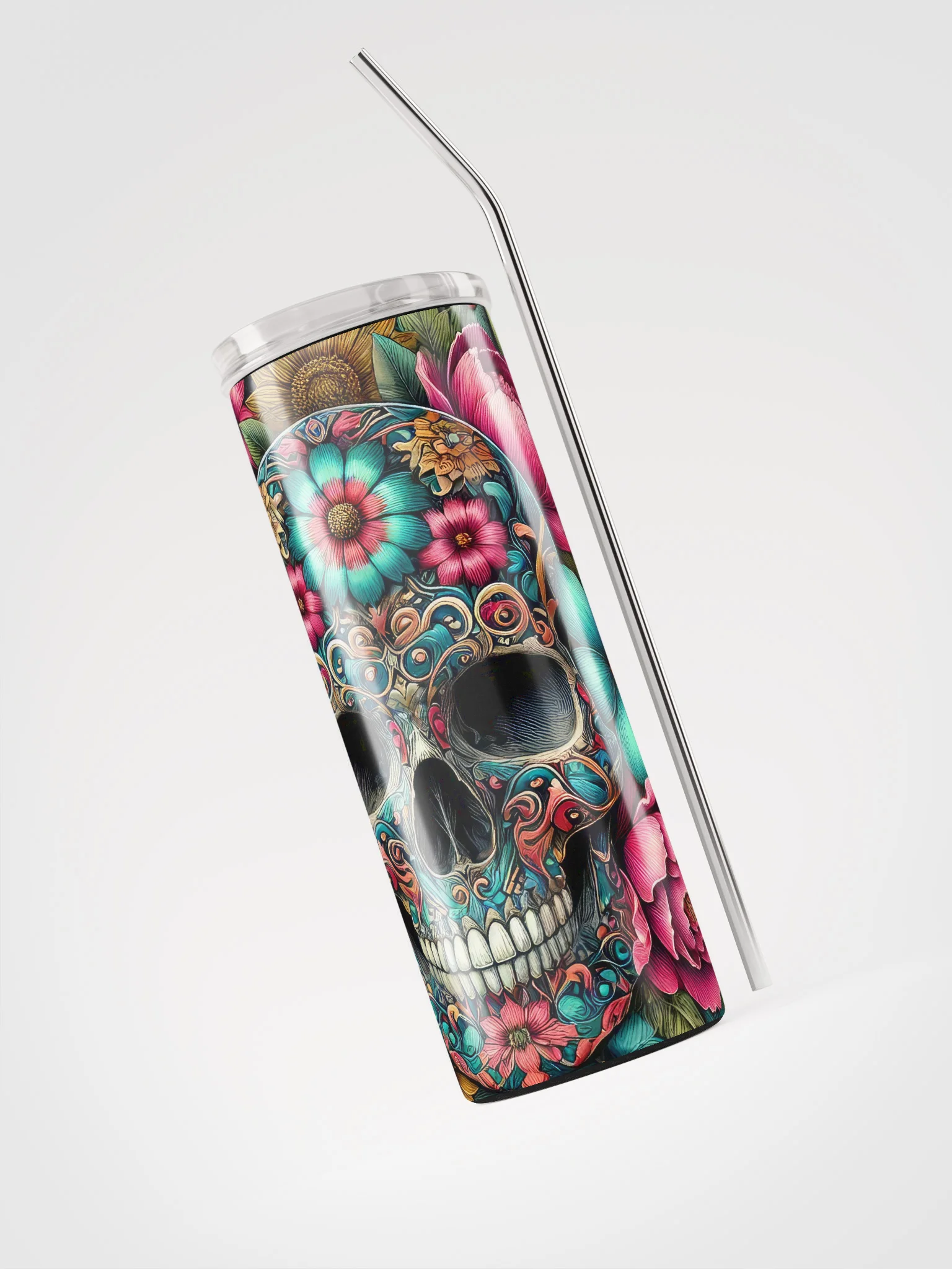 Fiesta Skull Stainless Steel Tumbler product image (3)