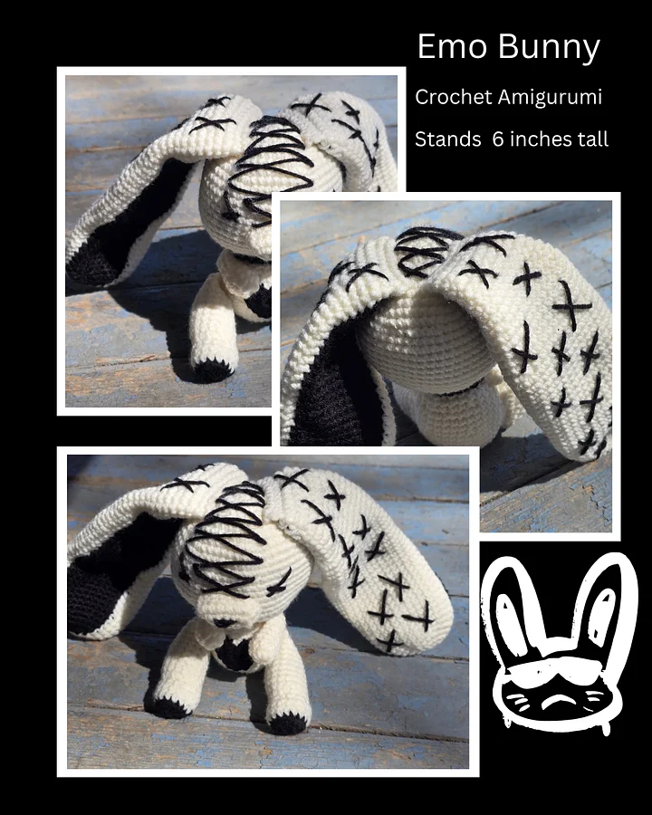 Emo Bunny Plushie 🐑 product image (1)