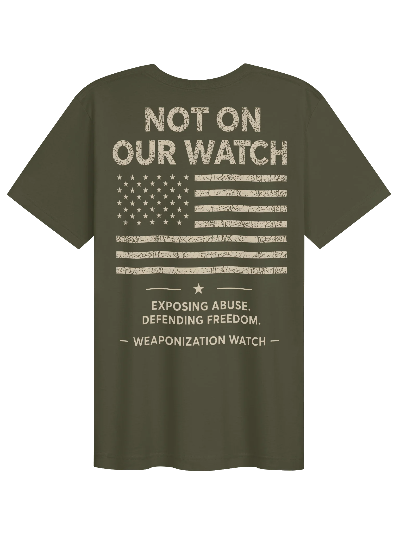 WW “Not On Our Watch” Tee in Army Green product image (2)