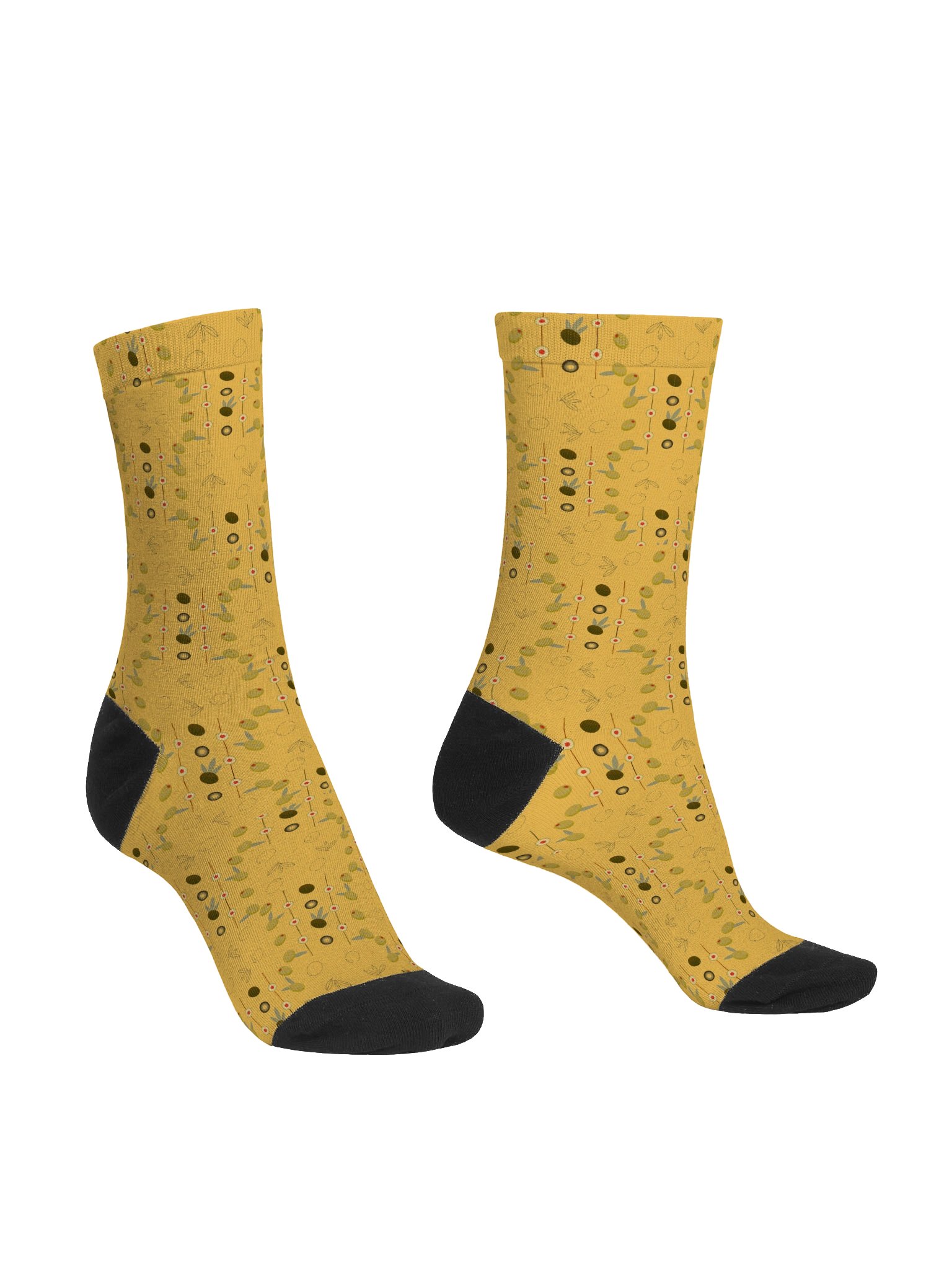 Olive Geometry Premium Sustainable Crew Socks product image (5)