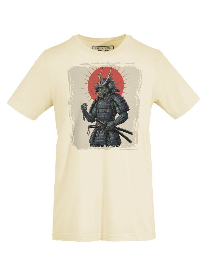 Dragon Samurai T-Shirt – Japanese Ink Warrior Art - by M-Art & Design product image (1)