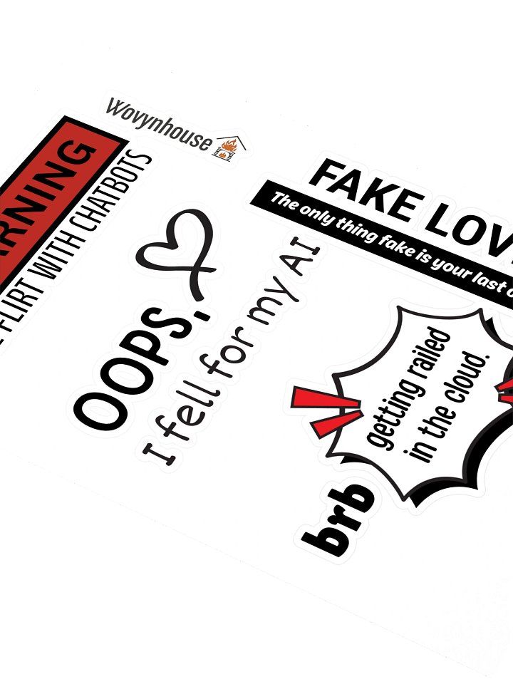 AI Love Warning Pack – Sticker Sheet product image (2)