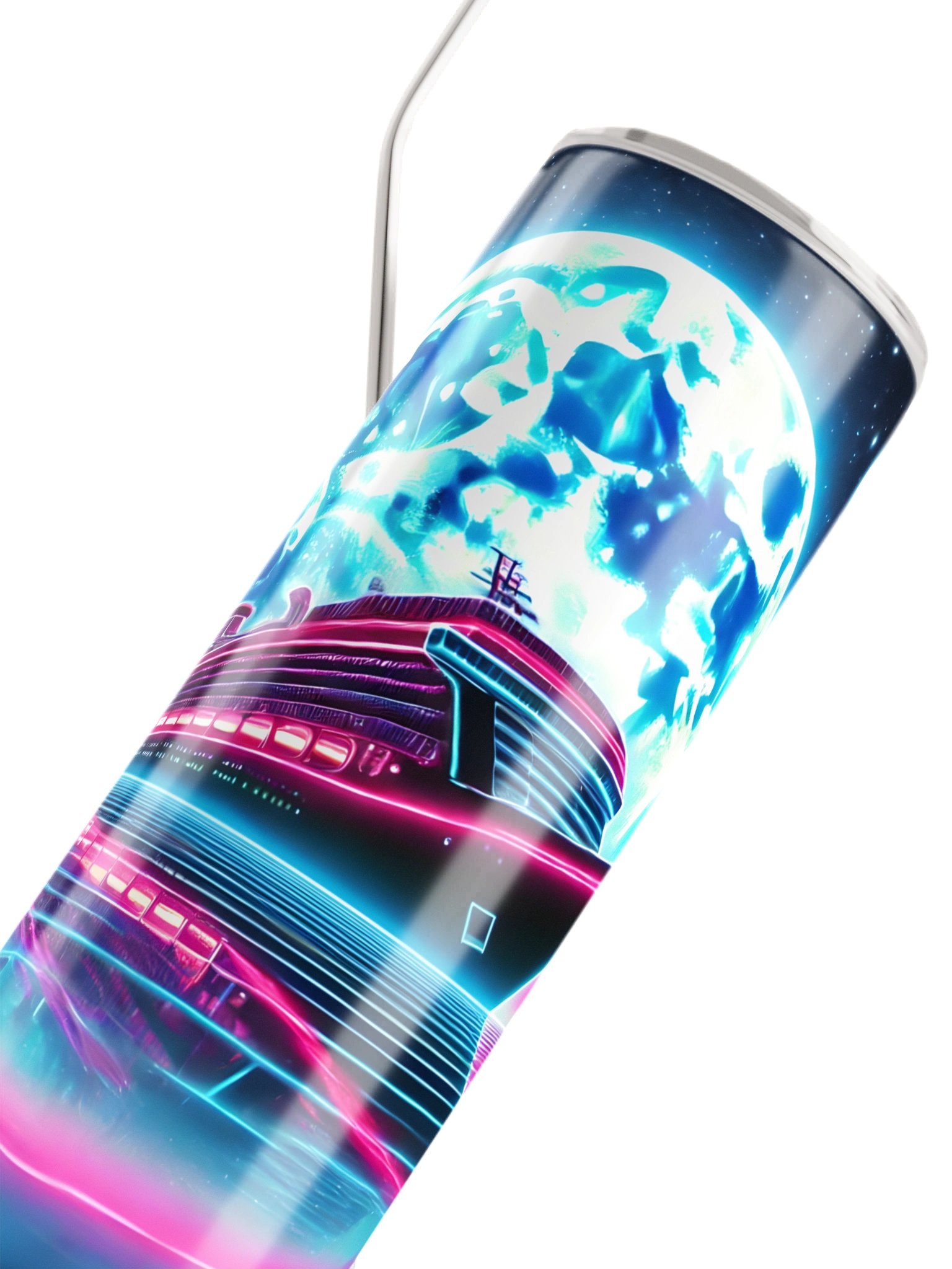 Cruise Time Neon Tumbler | Night Cruise Stainless Steel Travel Cup product image (4)
