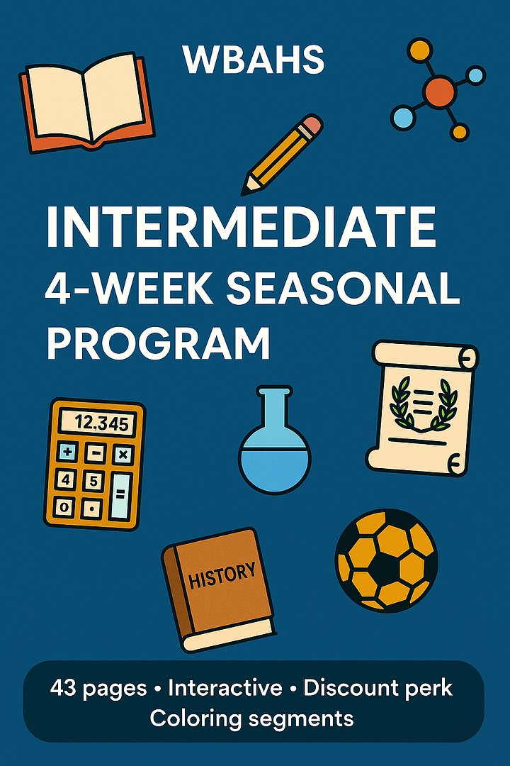 WBAHS Intermediate 4 Week Seasonal Program! product image (1)