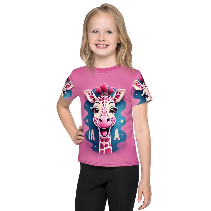 Pink Giraffe Kids T shirt product image (1)