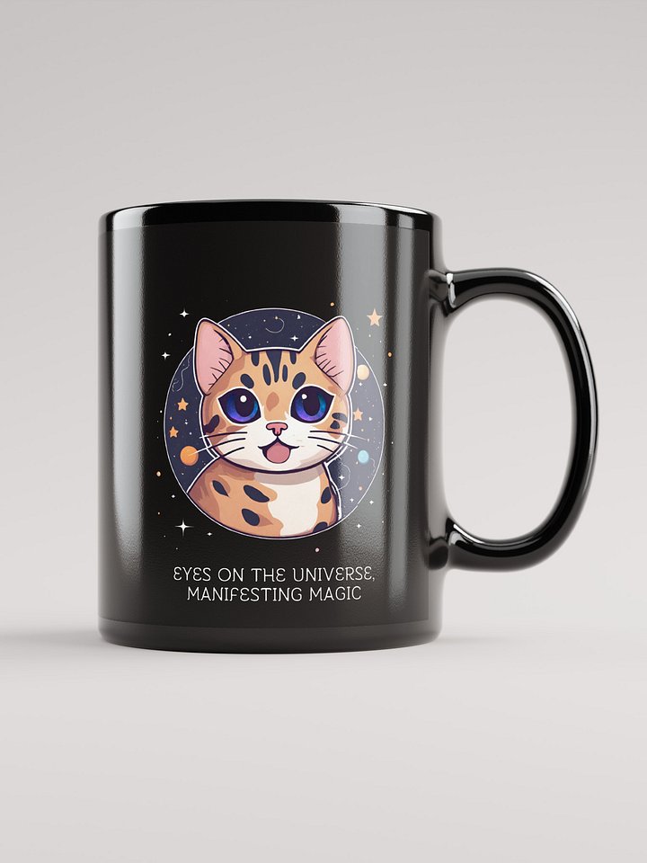 Cosmic Cat Black Glossy Mug product image (1)