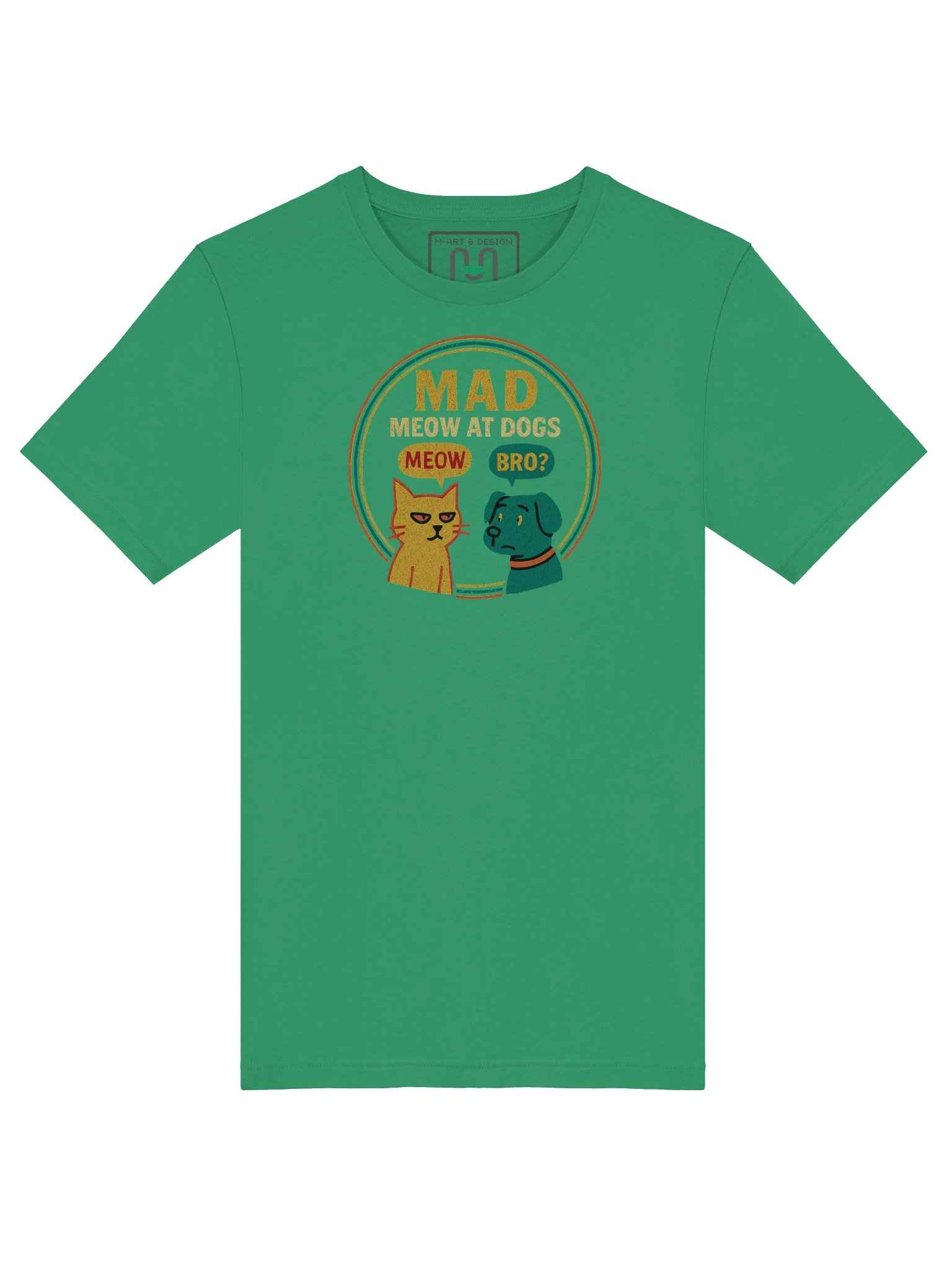 M – Meow At Dogs Funny Cartoon T-Shirt product image (17)