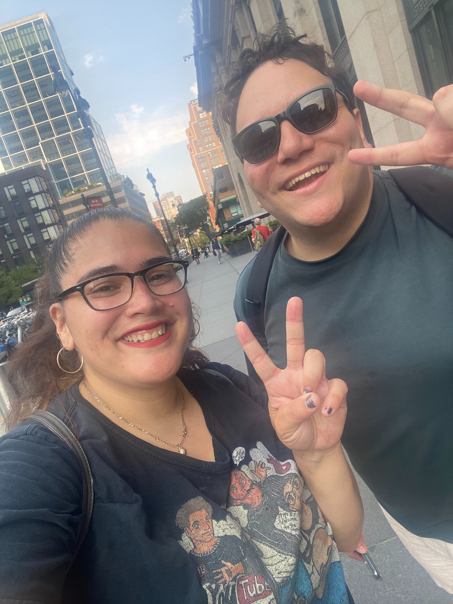 Andrew Kan with Kathy, a Kan Do Creators Community member who is now a KDCC moderator