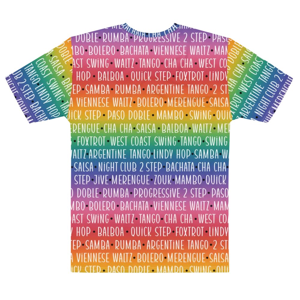 Men's Ballroom Dance Crew Neck T-shirt Rainbow product image (5)