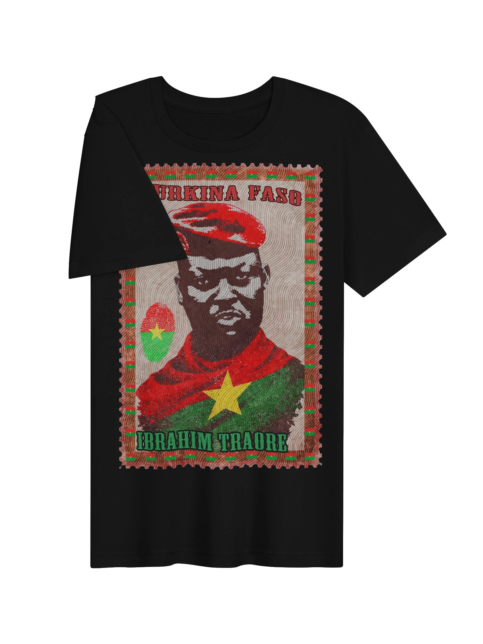 Ibrahim Traoré Vintage Postage Stamp Tee | Burkina Faso product image (4)