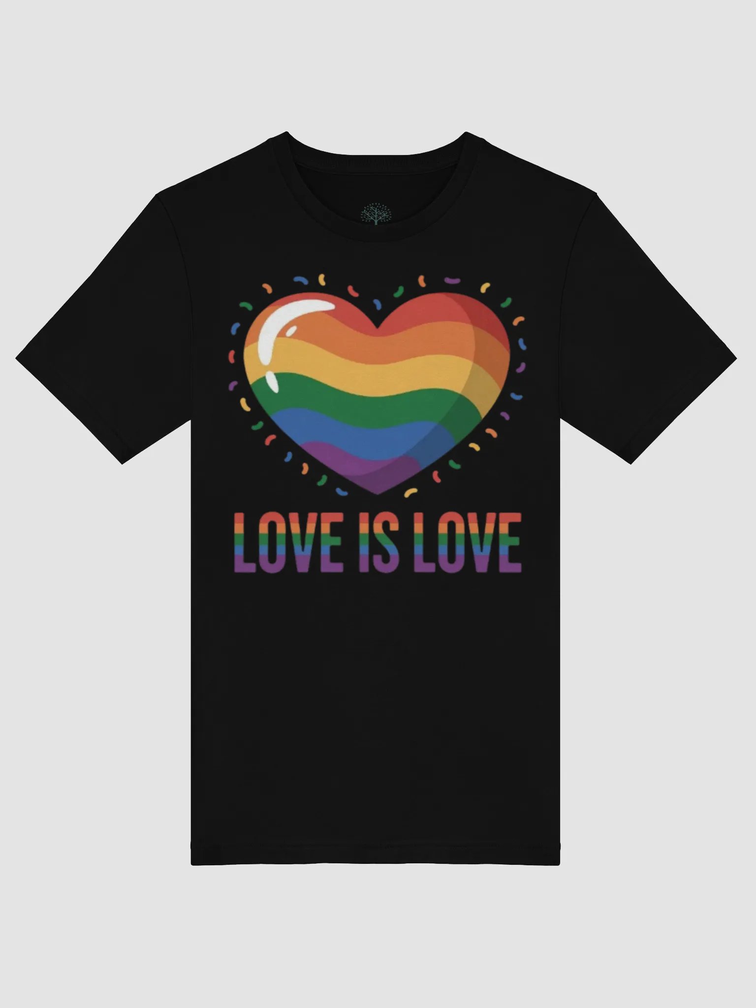 Graphic Grove Unisex Love Is Love Rainbow Heart T-Shirt - Pride Collection product image (5)