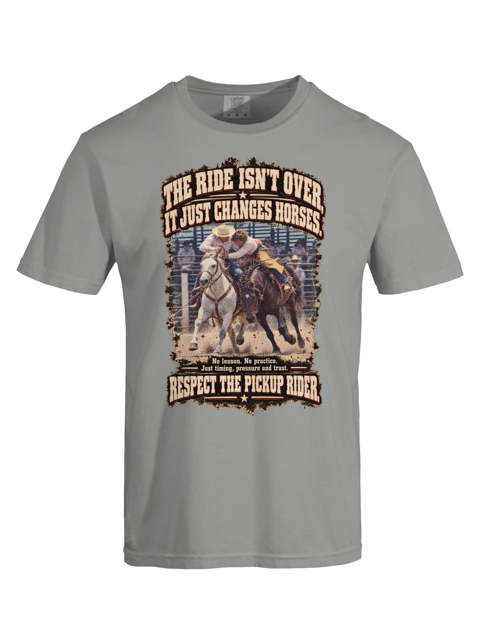 Rodeo Pickup Rider Shirt — Respect the Pickup Rider | Broken Arena™ product image (10)