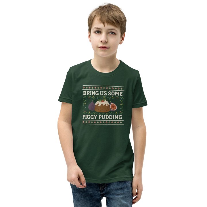 Bring Us Some Figgy Pudding - Holiday Youth Unisex T-Shirt product image (1)