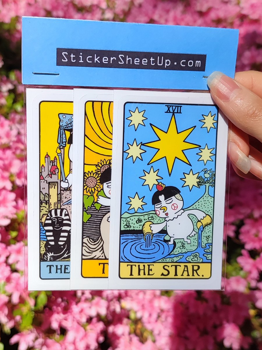 The Spicy Sun, Star & Chariot Tarot Sticker Pack product image (4)