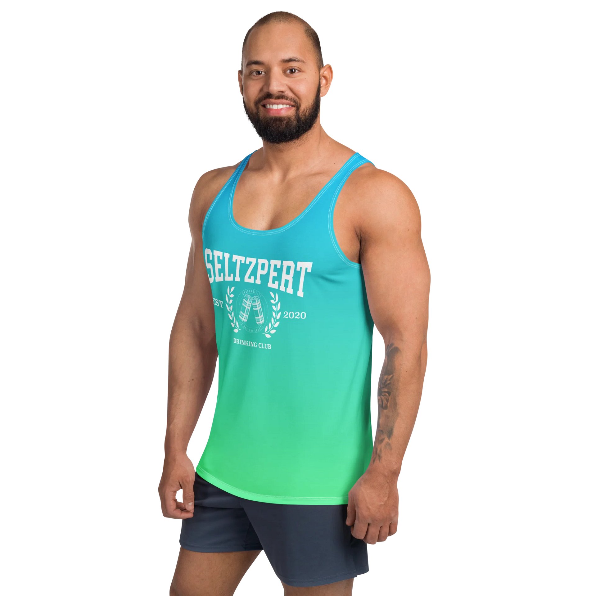 Seltzpert Drinking Club Blue Lagoon Men's Tank Top product image (2)