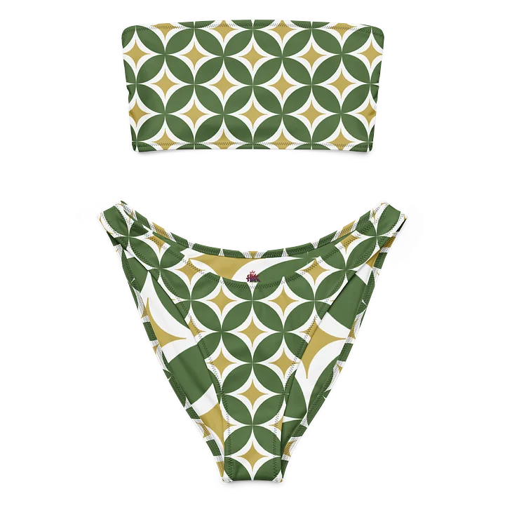 Tessellated Leaf Bandeau Bikini Set product image (1)