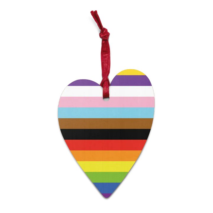 Pride wooden heart ornament product image (2)