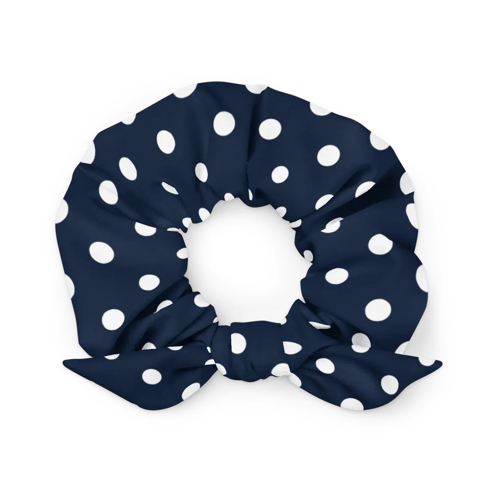 Navy Polka Dot Dream All-Over Print Scrunchie product image (2)