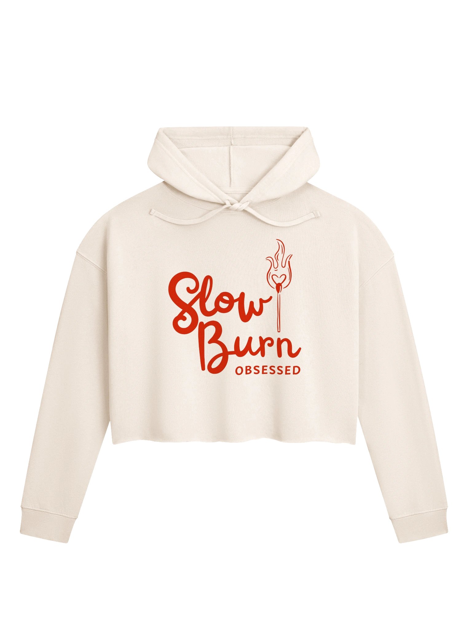 Slow Burn Obsessed | Red Hot Crop Hoodie product image (1)