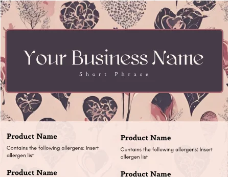 Vintage Rose Garden Cake Tasting Label Templates product image (2)