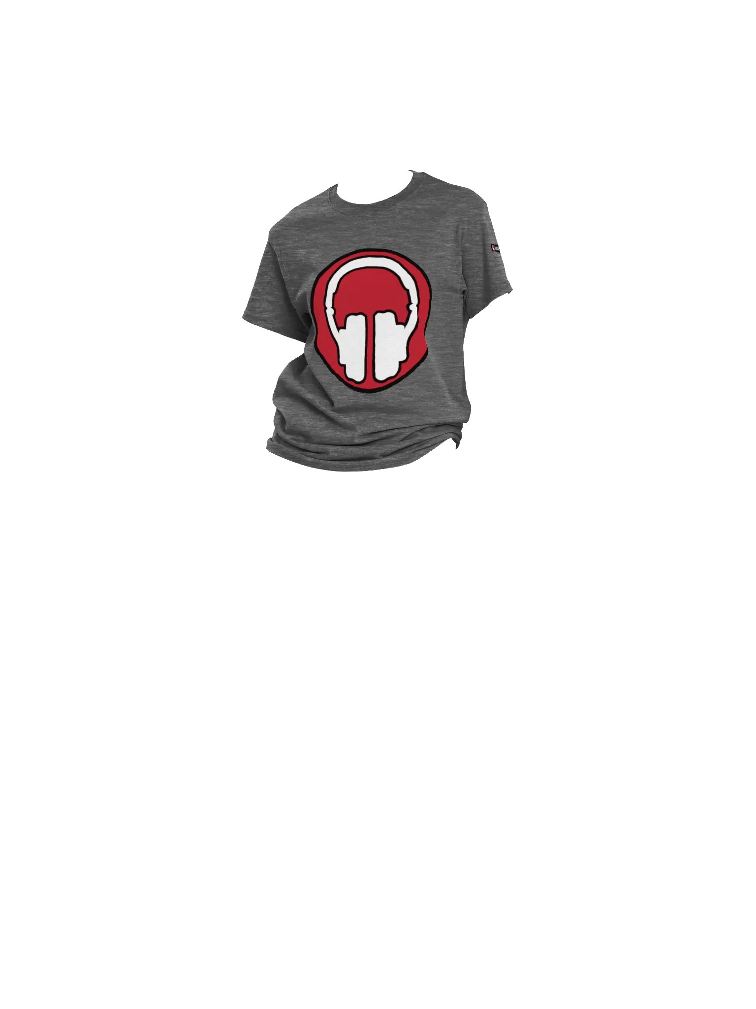 Headphones Large Front Print, With Tribe Back Print T-Shirt product image (5)