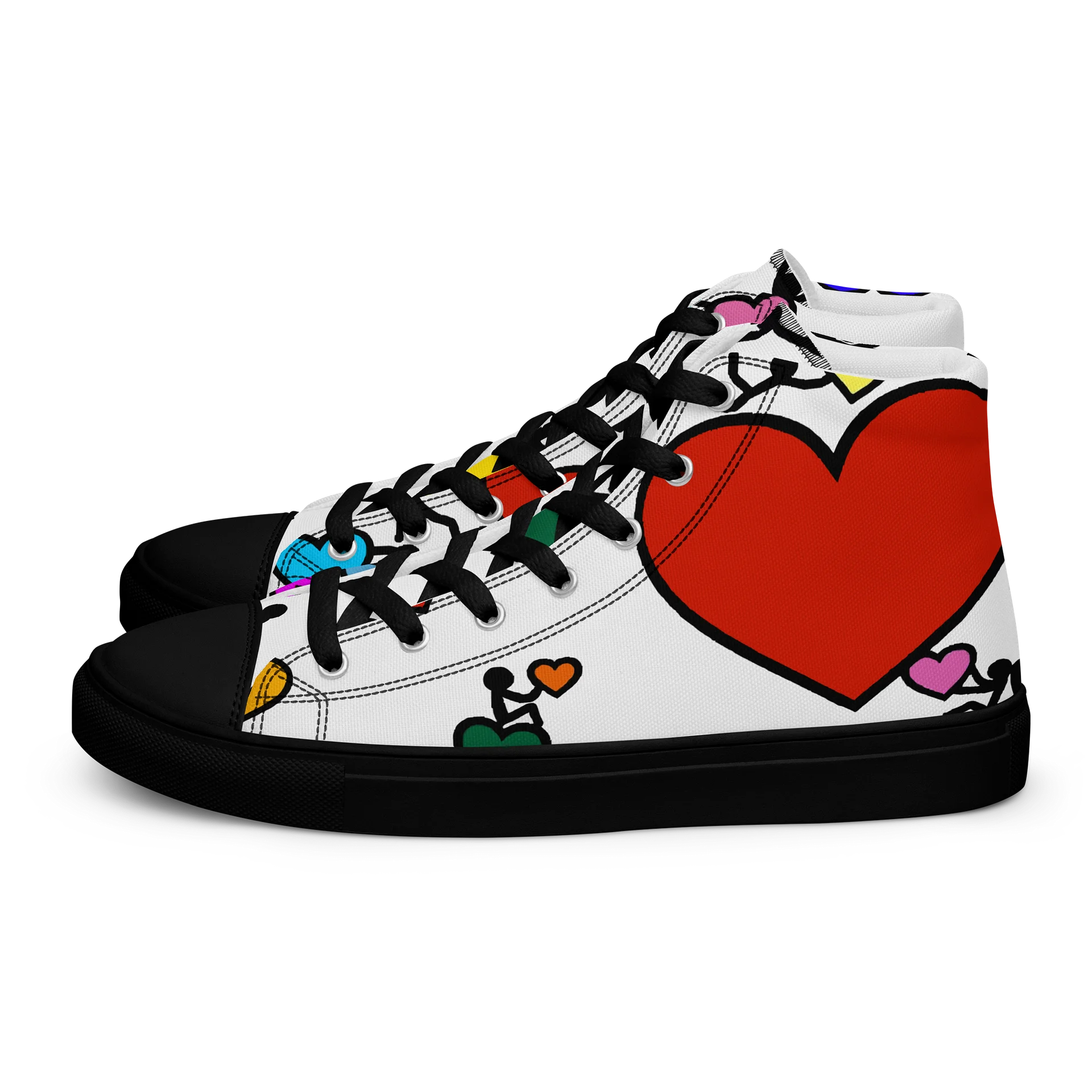 Love in Colour // Man's Canvas Art High Tops product image (1)