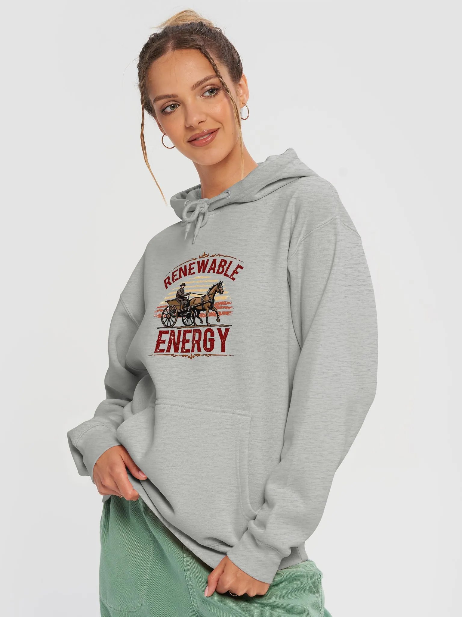Vintage Renewable Energy Carriage Hoodie product image (10)