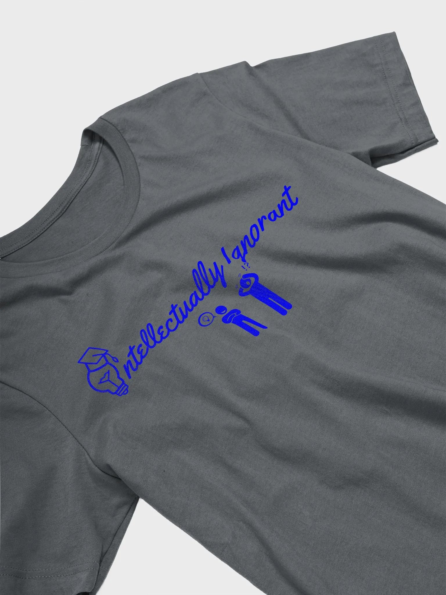 Intellectually Ignorant Blue logo Supersoft tee product image (5)