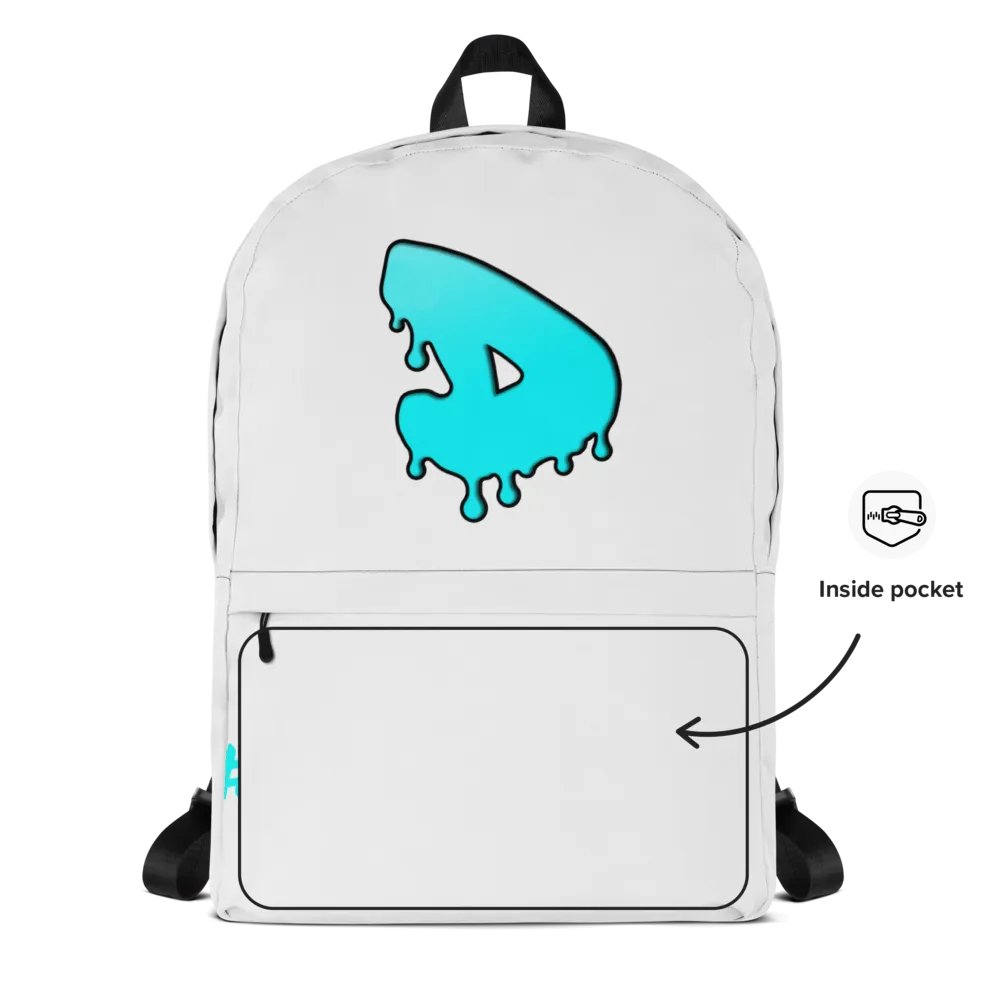 Cyan Drip All-Over Backpack product image (3)