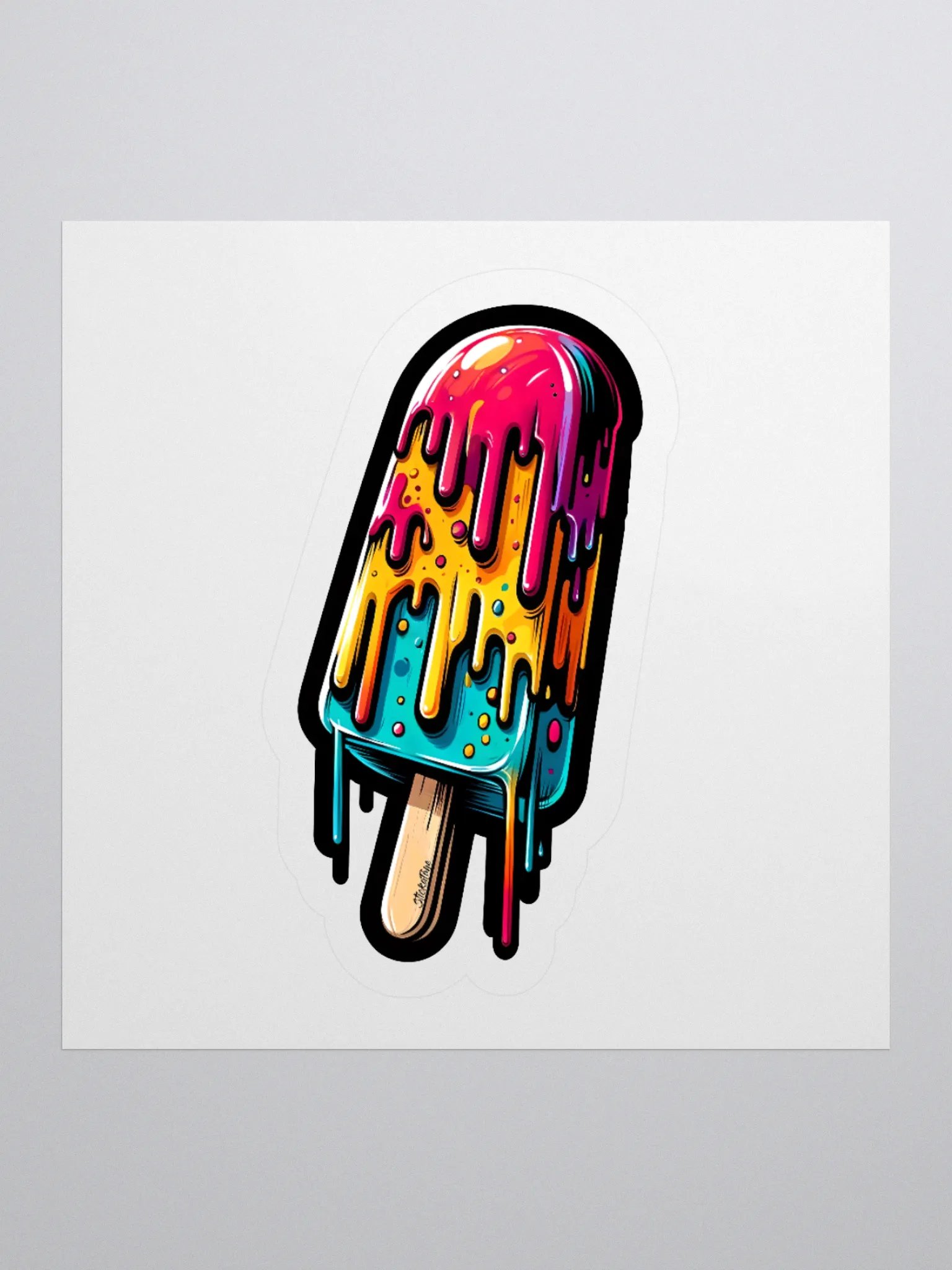 Melted Popsicle Summer Sticker product image (3)