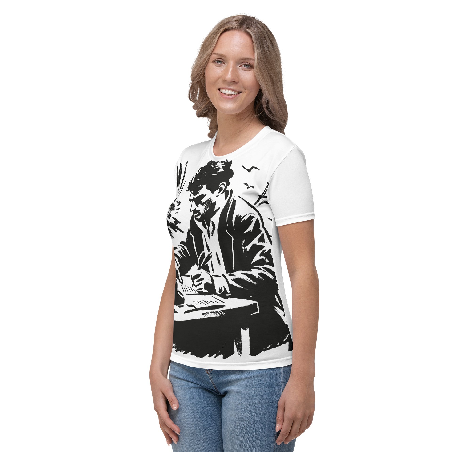 Moody Desk Scene Women's Crew Neck Tee product image (3)