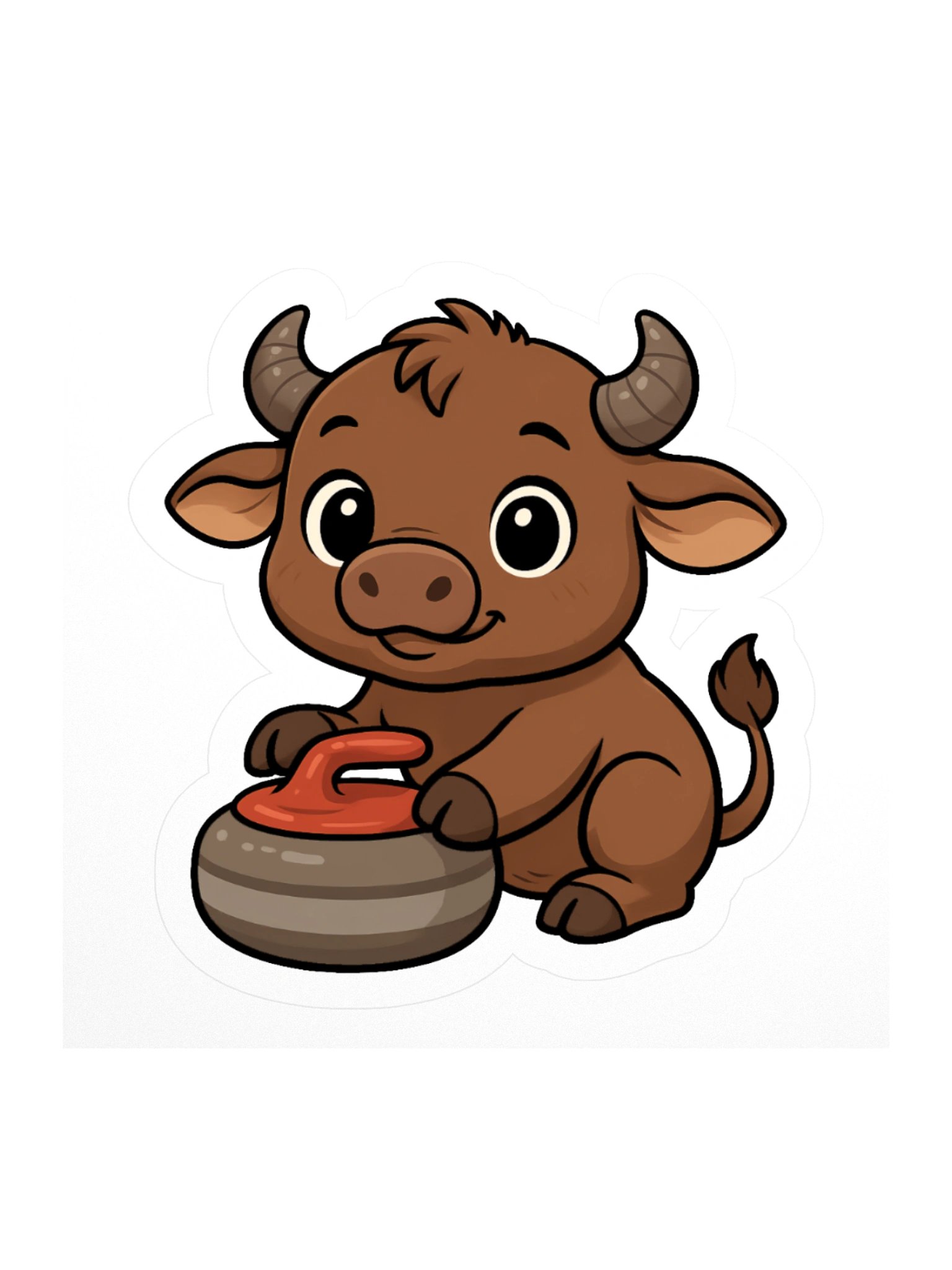 "Curl-Curl the Carabao" Sticker product image (1)