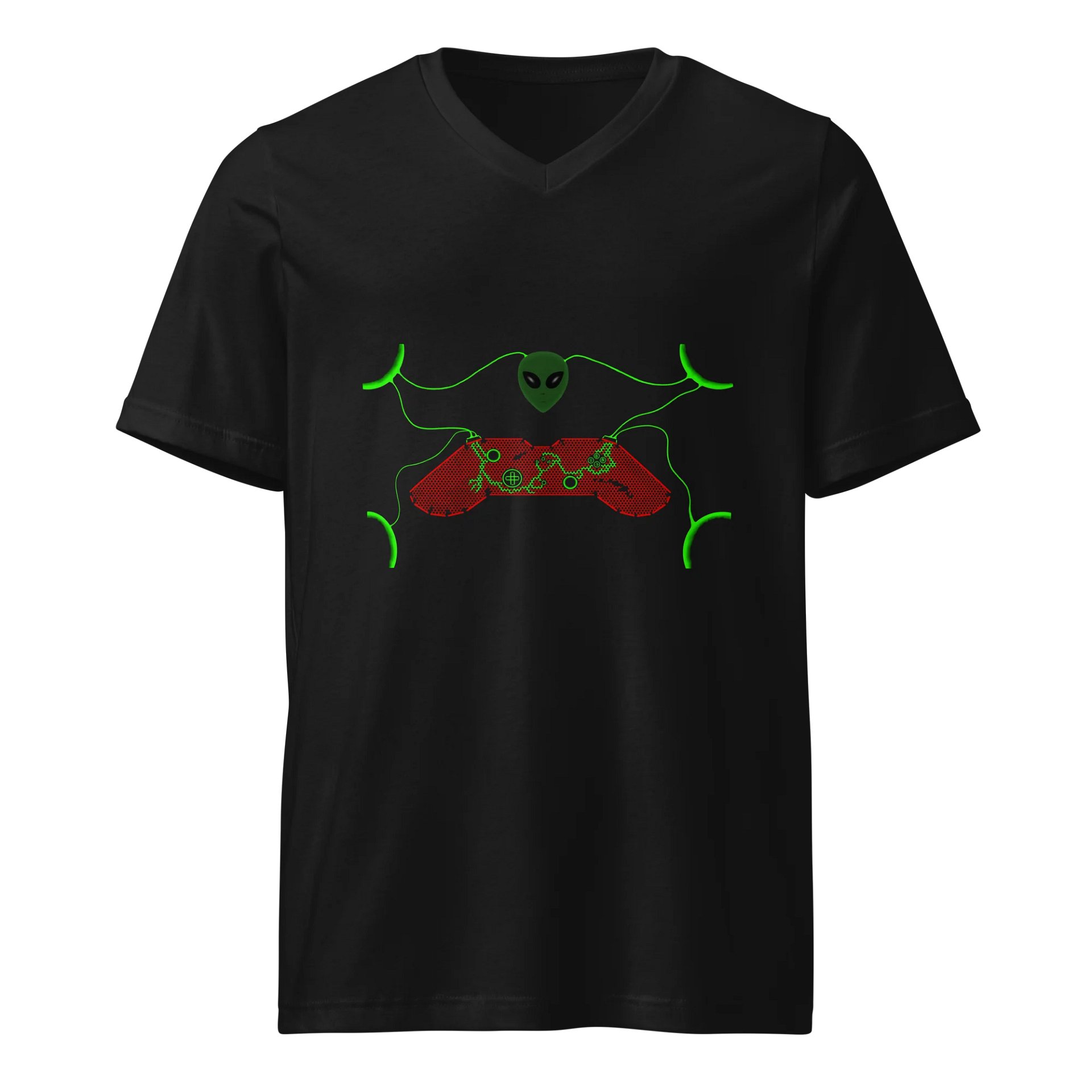 Alien-Tech Game Controller V-Neck Tee product image (1)