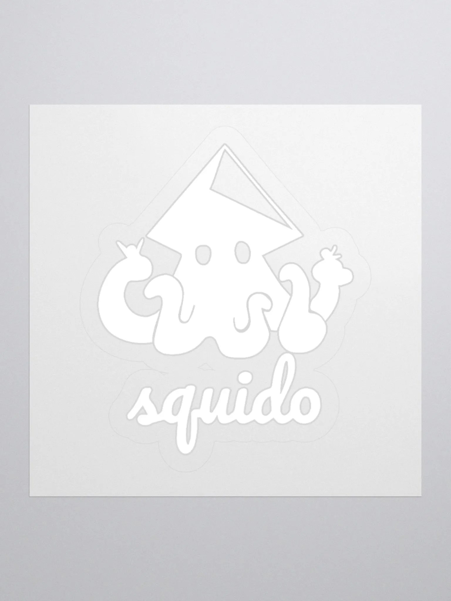 Squido Studio White Logo Stickers product image (1)