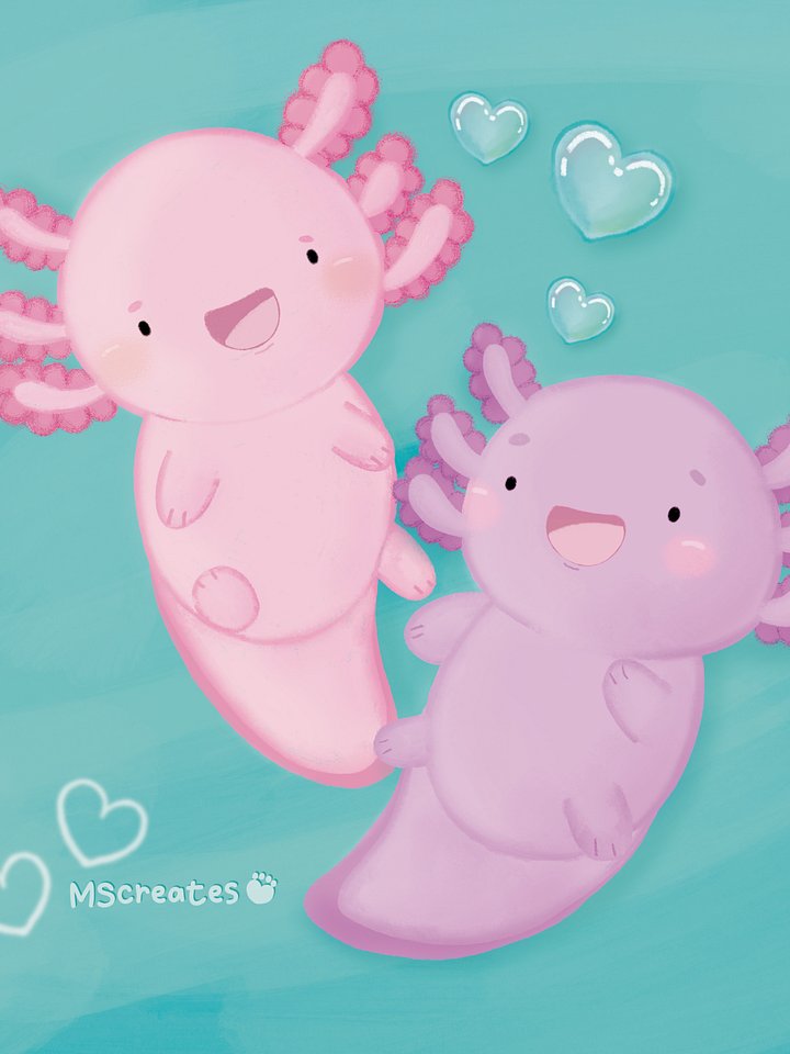 Axolotl Print product image (2)