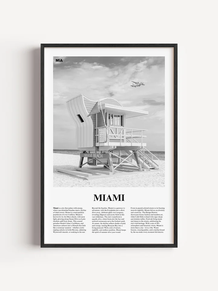 Miami 03 Newspaper Poster | Framed product image (1)