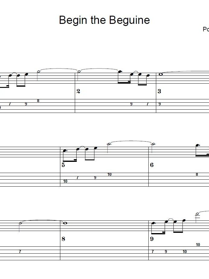 Begin the beguine - Guitar sheet music product image (1)
