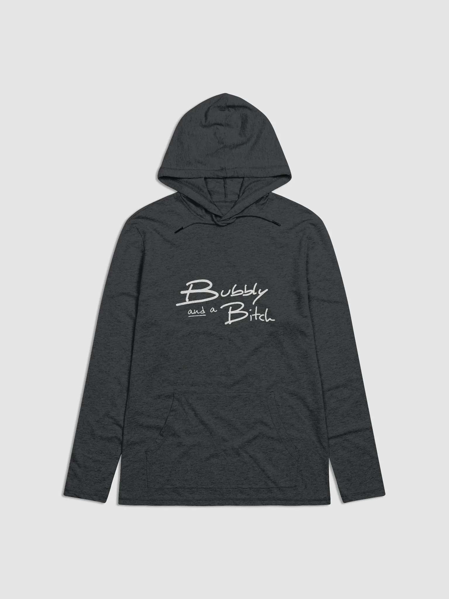 Bubbly and a B*tch (white design) printed lightweight hoodie product image (2)