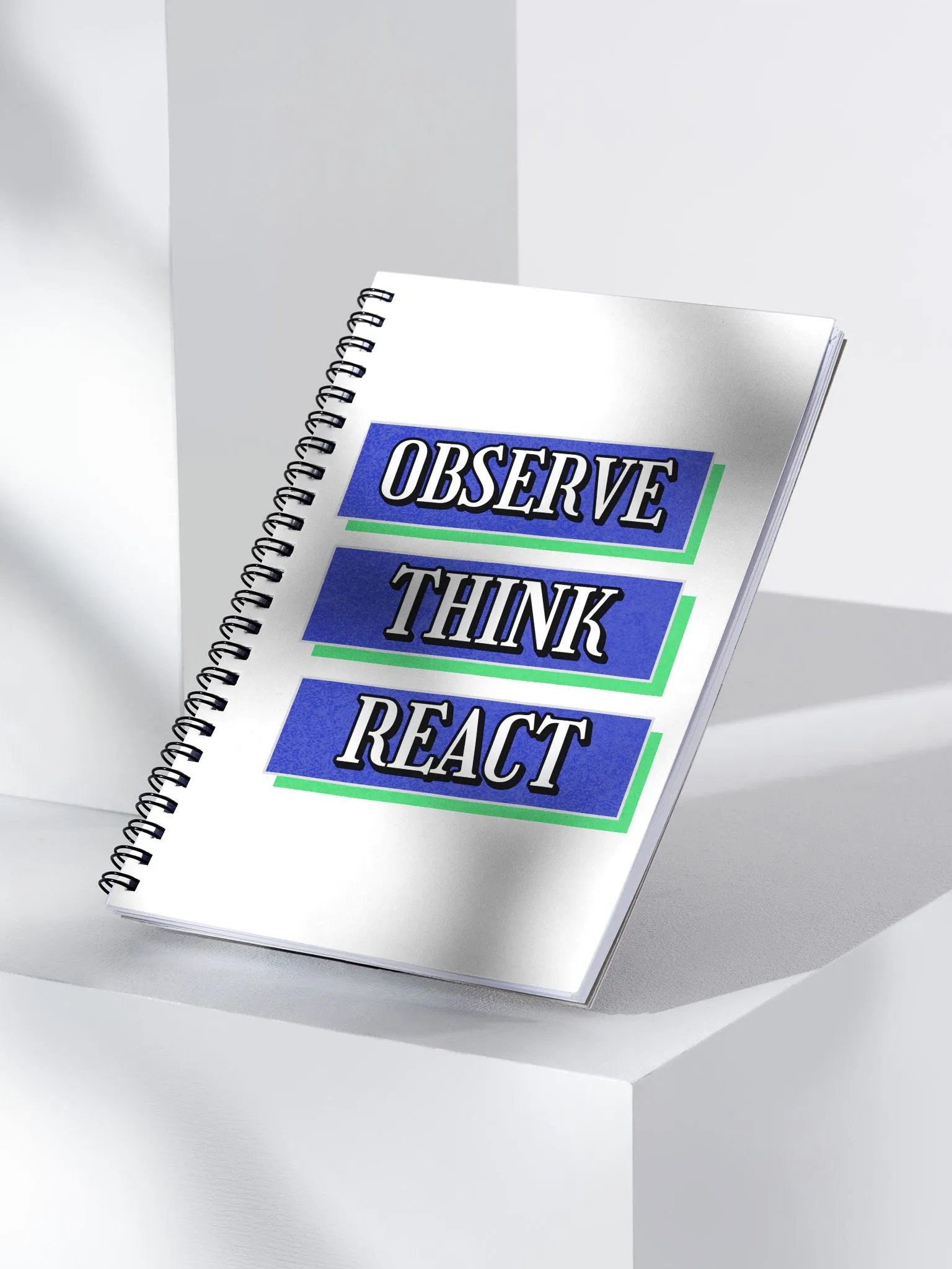 Observe Think React Inspirational Spiral Notebook product image (1)